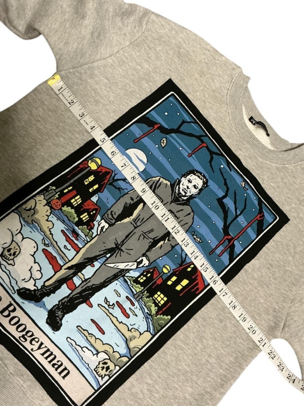 The Boogeyman Graphic Crewneck Sweater - Light Gray - Picture 5 of 7